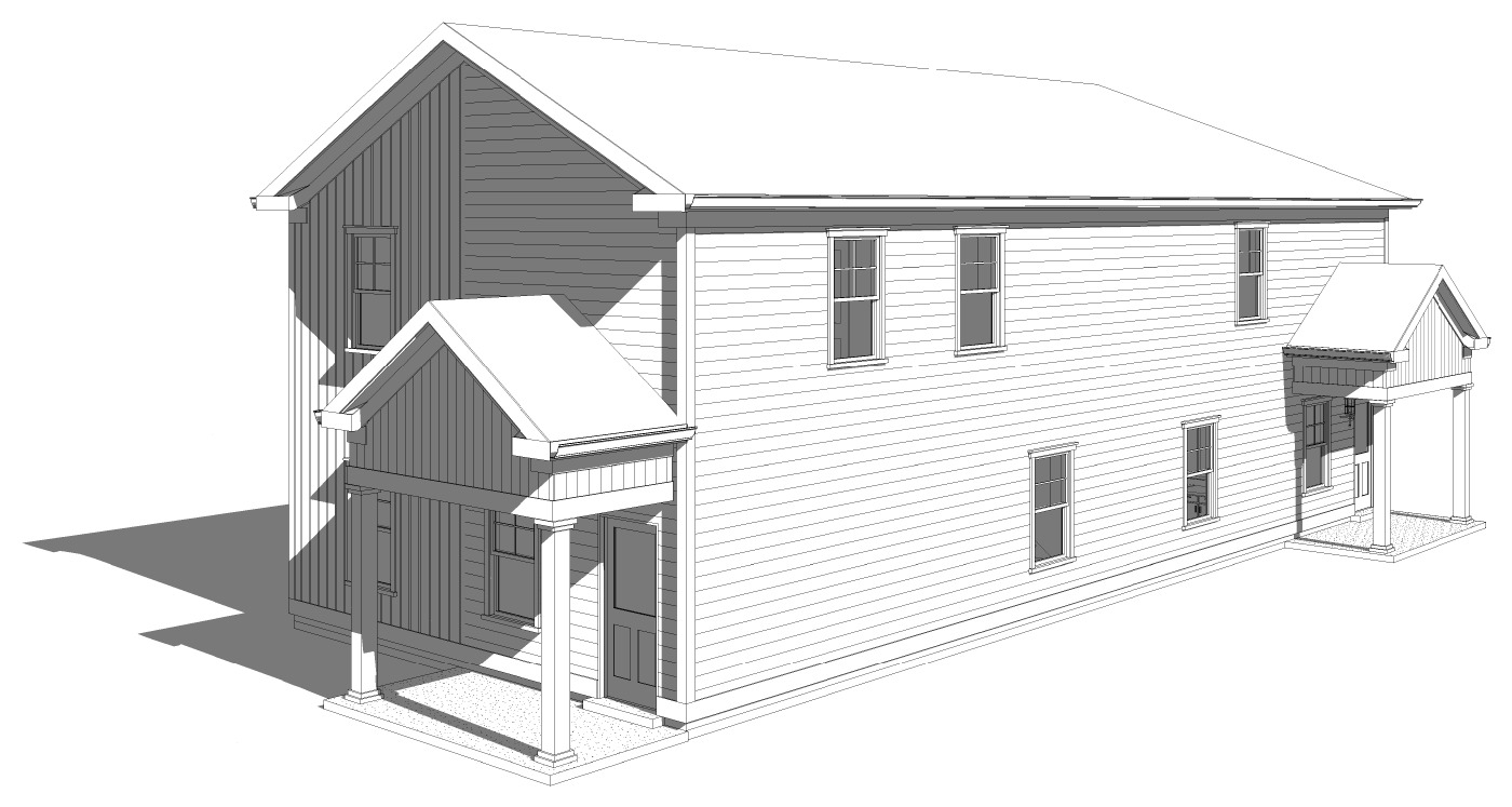 CRA duplex exterior rendering